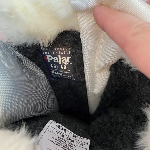 Pajar Tall White Debby Waterproof Boots Size 8 - Picture 7 of 10